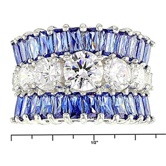 💥 Fashion Eternity Trendy Full Around Sapphire Beautiful Ring for Women,PD456 - Picture 6 of 10